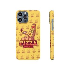 Pizza Joint Smoking Weed Pattern Yellow iPhone 13 Case