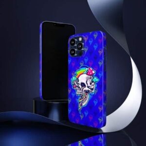 Psychedelic Skull And Mushrooms Pattern Epic iPhone 13 Case