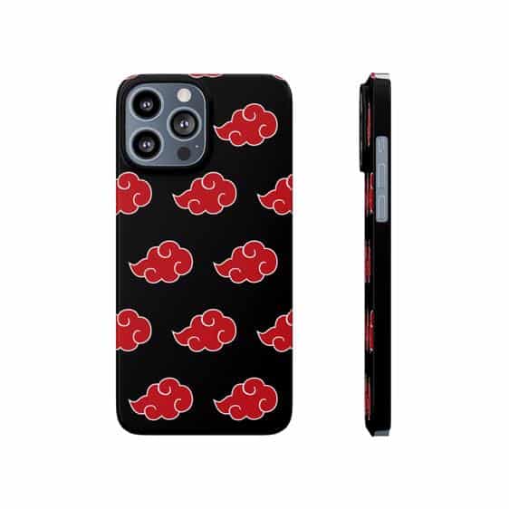 Team Akatsuki Red Clouds Pattern iPhone 13 Fitted Case