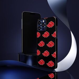 Team Akatsuki Red Clouds Pattern iPhone 13 Fitted Case