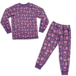 Adorable DBZ Majin Buu Kirby Parody Purple Pajamas Set