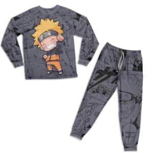 Chibi Uzumaki Naruto Manga Strip Design Cute Pajamas Set