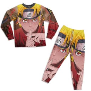 Epic Naruto Uzumaki With Sharingan Eyes Fan Art Pajamas Set