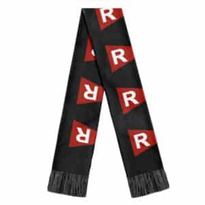 Iconic Red Ribbon Army Logo DBZ Black Wool Muffler