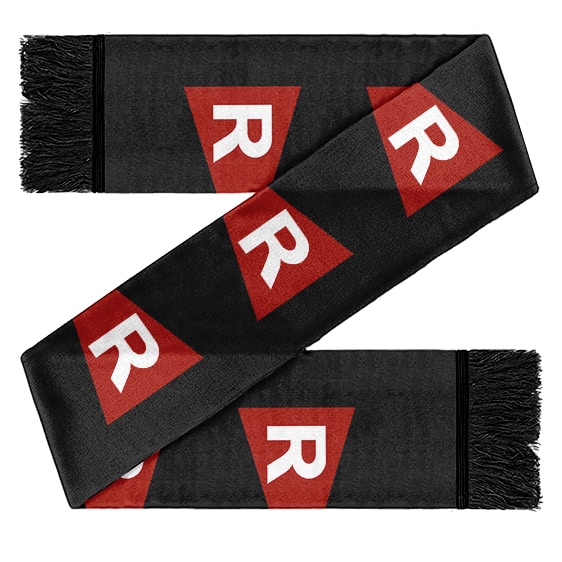 Iconic Red Ribbon Army Logo DBZ Black Wool Muffler