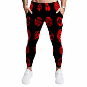 Uchiha's All Rasengan Kekkei Genkai Pattern Jogger Pants