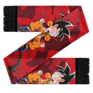 Kid Goku Fighting Stance Red Camouflage Neckerchief