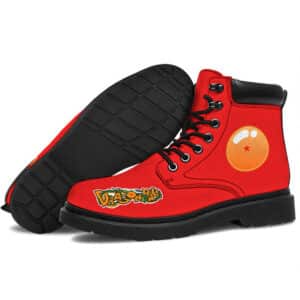 Shenron One-Star Dragon Ball Design Red Combat Boots
