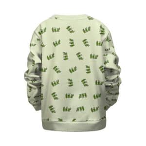 420 Marijuana Hand Signs Pattern Awesome Kids Sweatshirt