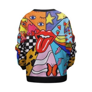 Amazing Rolling Stones Trippy Lick Design Kids Sweatshirt