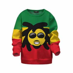 Awesome Doobie Man Rastafarian Colors Kids Sweatshirt
