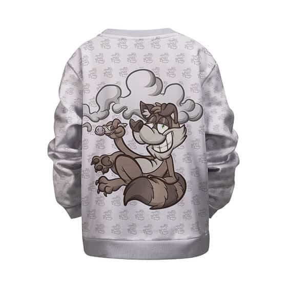 Awesome Raccoon With Mary Jane Spliff Kids Sweatshirt