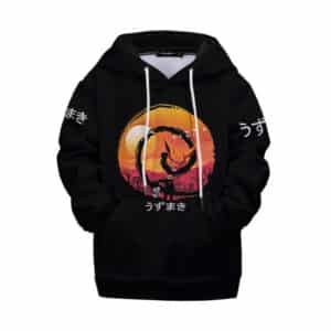 Kurama Spiral Crest Naruto Silhouette Kids Hoodie Jacket