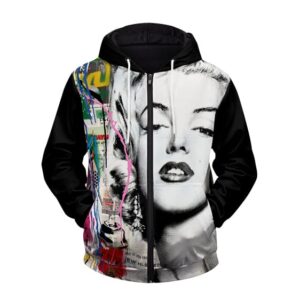 Marilyn Monroe Pop Culture Art 420 Bomb Zip Hoodie Jacket