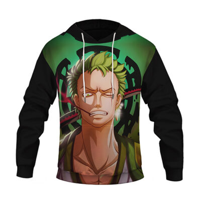 One Piece Pirate Hunter Roronoa Zoro Portrait Epic Hoodie