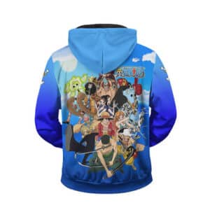 One Piece Straw Hat Pirates Crew Members Cool Zip Up Hoodie