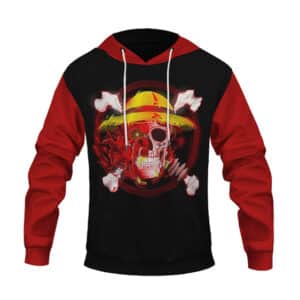 One Piece Straw Hat Pirates Half Skull & Beast Art Hoodie