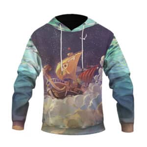 One Piece Straw Hat Pirates Ship Going Merry Pullover Hoodie