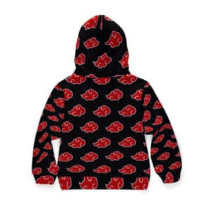 Rain Of Blood Akatsuki Pattern Black Kids Hoodie Jacket