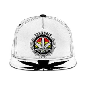 Awesome Cannabis Rastafari Color Marijuana Logo Snapback Hat