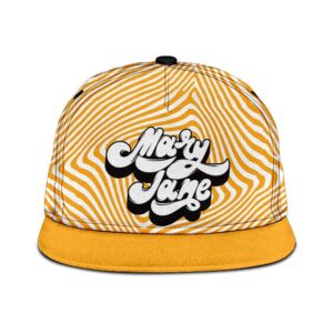 Mary Jane Trippy Lines Background Awesome 420 Snapback Cap