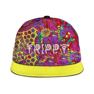 Trippy Artwork 420 Weed Psychedelic Vision Snapback Hat