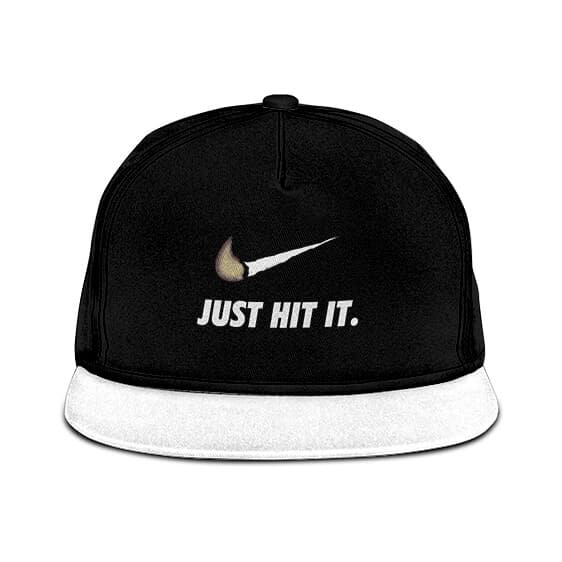 Just Hit It Joint Swoosh Nike Parody Cool Snapback Cap