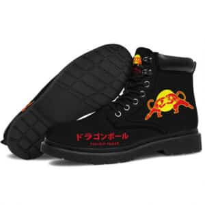Son Goku And Vegeta Fusion Power Black Combat Boots