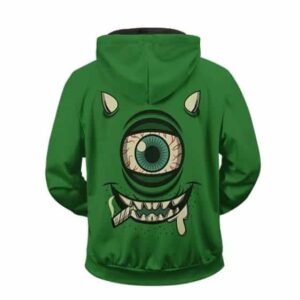 Stoner Mike Monsters Inc Face Art Badass 420 Zip Up Hoodie