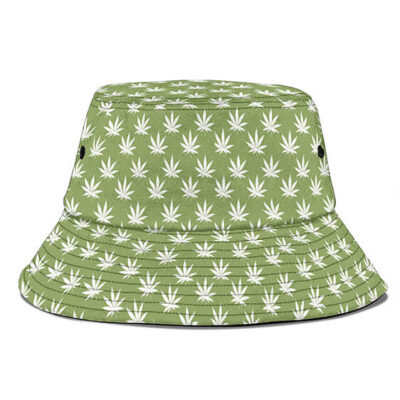 420 Marijuana Leaf All Over Print Design Cool Bucket Hat