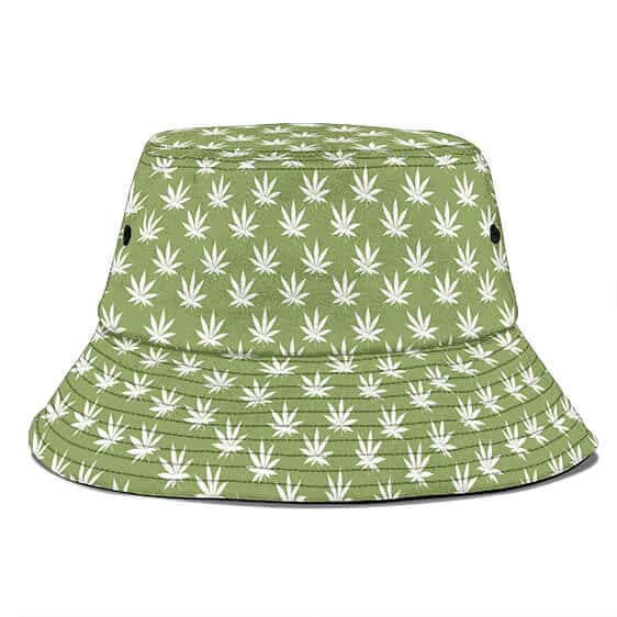420 Marijuana Leaf All Over Print Design Cool Bucket Hat