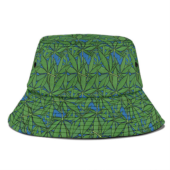 420 Weed Leaf Cartoon Art All Over Print Cool Bucket Hat