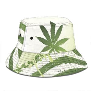 American Flag Weed Inspired Art Cool 420 Bucket Hat