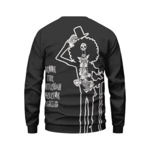 Brook The Gentleman Skeleton Fanclub Black Crewneck Sweater