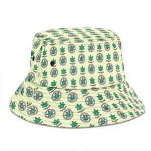 Cartoon Marijuana Cannabis Leaf Pattern Awesome Bucket Hat