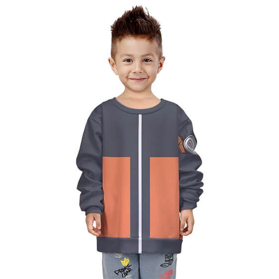 Classic Teen Naruto Uzumaki Outfit Cosplay Kids Sweatshirt