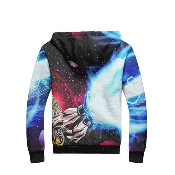 DBZ Goku Flash Attack Galaxy Art Fleece Hooded Jacket