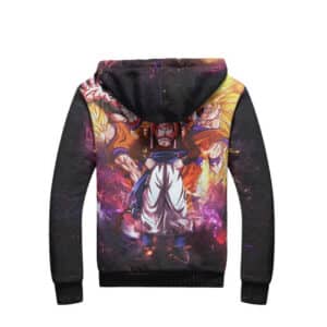 DBZ Goku Super Saiyan Transformations Fleece Hooded Jacket