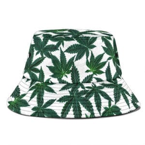 Dope Cannabis Weed Leaf Pattern Artwork Bucket Hat