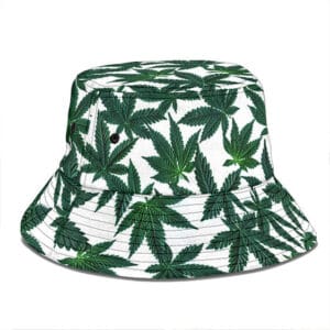 Dope Cannabis Weed Leaf Pattern Artwork Bucket Hat