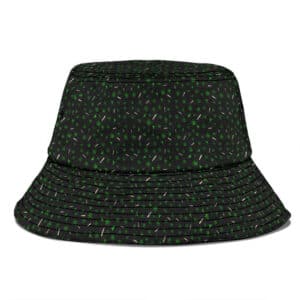 Dope Weed Bong And Joint Icon Pattern Black Bucket Hat