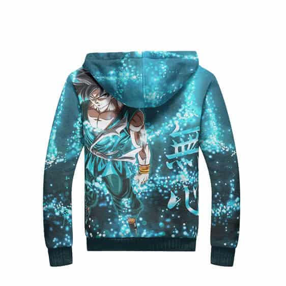 Dragon Ball Z Son Goku Blue Aura Stylish Fleece Jacket