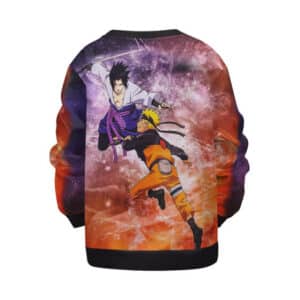 Epic Sasuke Uchiha Vs Naruto Uzumaki Design Kids Sweatshirt