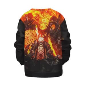 Fiery Naruto Uzumaki Six Paths Sage Mode Kids Sweatshirt