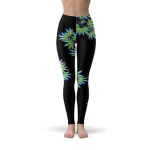 Minimalistic Weed Anaglyph 3D Leggings