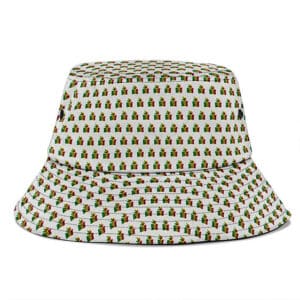 Minimalistic Feelin' Irie Pattern Weed Beige Bucket Hat