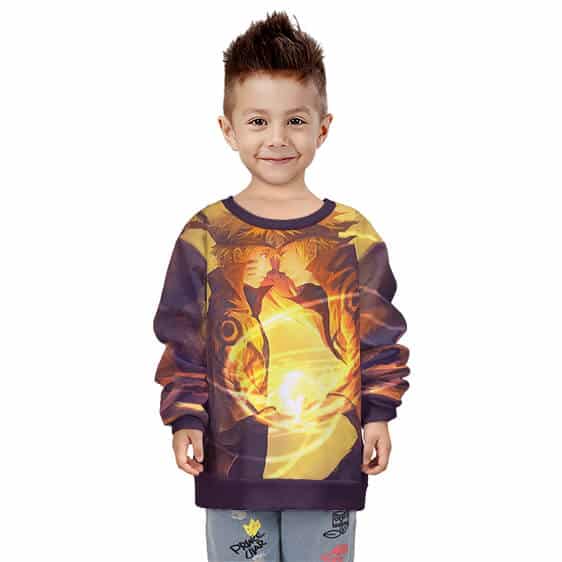 Naruto And Minato Paternal Bond Vibrant Design Kids Sweater