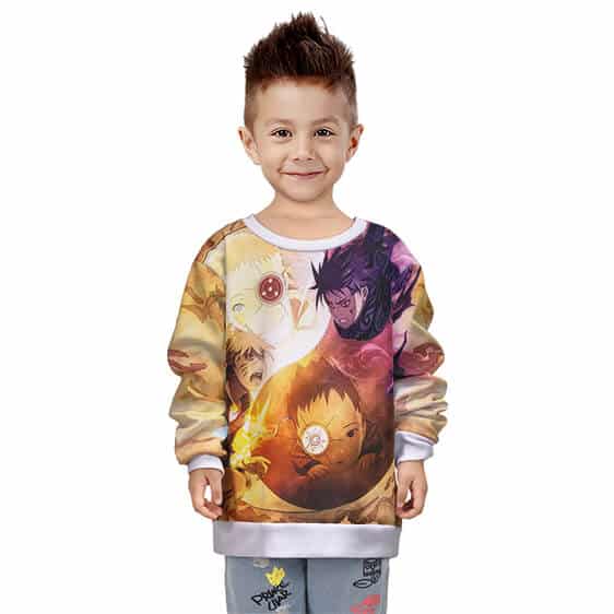Naruto And Sasuke Yin Yang Prophecy Art Children Sweater