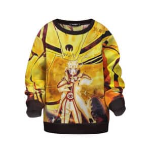 Naruto Six Paths Kurama Mode Yellow Children Sweatshirt
