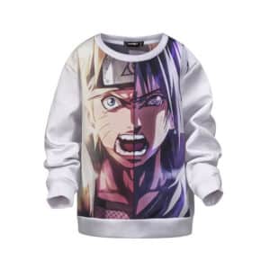Naruto Vs Sasuke Half Face Dope Fan Art Kids Sweater